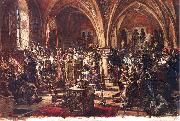 Jan Matejko The First Sejm in leczyca. Recording of laws. A.D. 1182. oil painting artist
